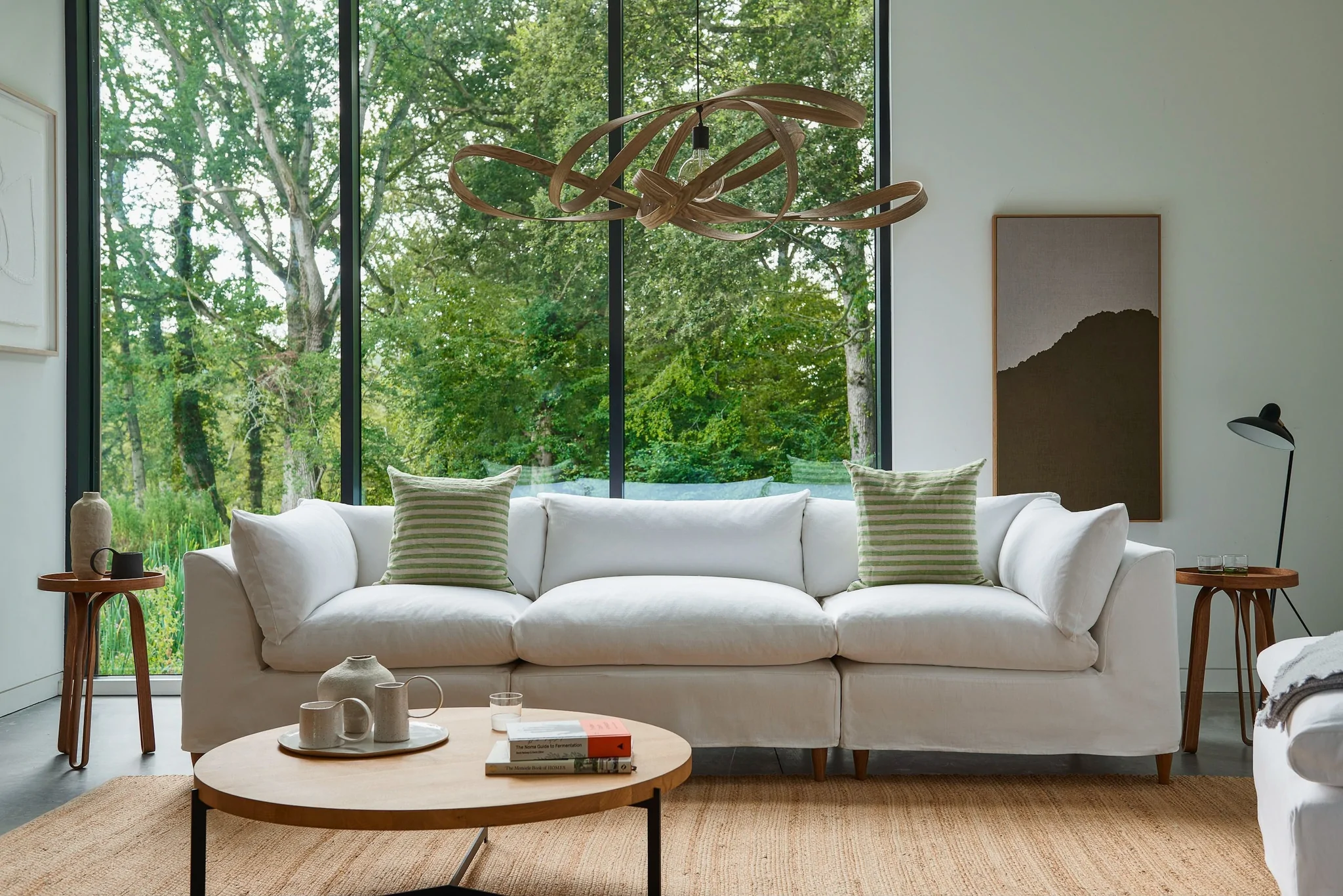 Orlando modular large sofa in a modern living room setting by Maker and Son.