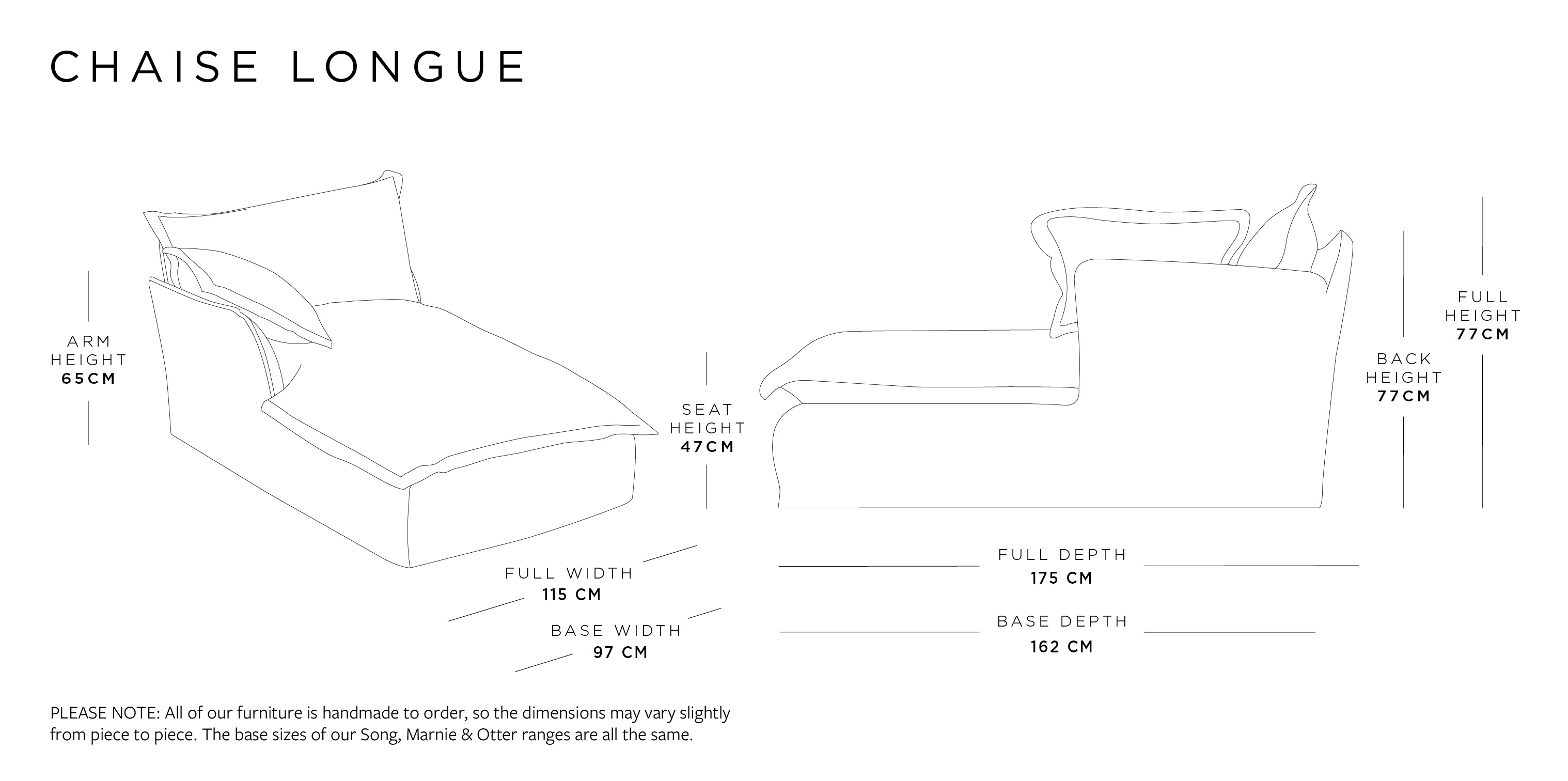 Chaise Longue | Marnie Range Size Guide